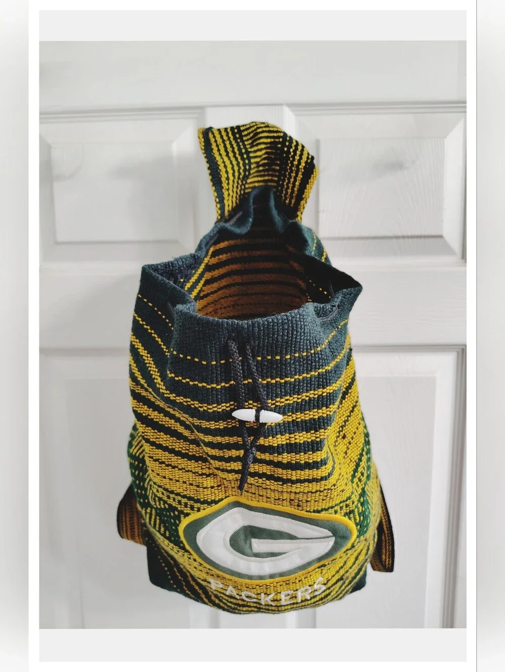 🏈 Green Bay Packers 🏈 Drawstring 'Hippie' Woven Backpack 16